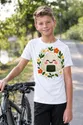 Koszulka z onigiri haftowana dla chłopca biała efekt haftu, zdjęcie 5