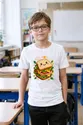 Koszulka z kanapką dla chłopca biała papierowa wycinanka, zdjęcie 4