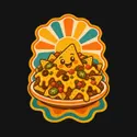 Koszulka z nachos w stylu retro dla dziewczynki czarna klimat lat 70, zdjęcie 2