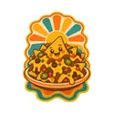 Koszulka z nachos w stylu retro dla chłopca biała klimat lat 70, zdjęcie 2