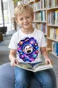 Koszulka z onigiri kosmonautą dla chłopca biała kosmiczna przygoda, zdjęcie 5