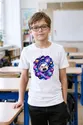 Koszulka z onigiri kosmonautą dla chłopca biała kosmiczna przygoda, zdjęcie 3