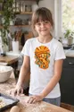 Koszulka z pizzą retro dla dziewczynki biała w barwach lat 70, zdjęcie 7