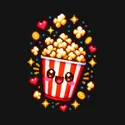 Koszulka z popcornem pixel art dla chłopca czarna dla dzieci, zdjęcie 2