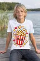 Koszulka z popcornem pixel art dla chłopca biała prezent, zdjęcie 7