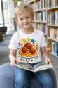 Koszulka ze spaghetti geometryczna dla chłopca biała prezent, zdjęcie 7