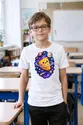 Koszulka z serem kosmicznym dla chłopca biała ser w kosmosie, zdjęcie 6