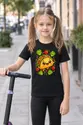 Koszulka z taco dla dziewczynki czarna słodki styl kawaii, zdjęcie 8