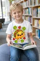 Koszulka z taco dla chłopca biała słodki styl kawaii, zdjęcie 4