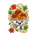 Koszulka ze spaghetti dla chłopca biała bajkowa scenka z pomidorkiem, zdjęcie 2