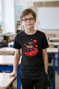Koszulka dziecięca z marsem dla chłopca czarna pixel art, zdjęcie 4