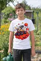 Koszulka dziecięca z marsem dla chłopca biała pixel art, zdjęcie 3