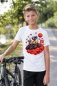 Koszulka dziecięca z marsem dla chłopca biała pixel art, zdjęcie 5