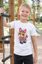 Koszulka z piniatą dla chłopca biała słodki styl kawaii, zdjęcie 5