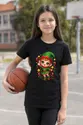 Koszulka z elfem dla dziewczynki czarna słodki styl kawaii, zdjęcie 8