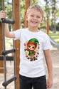 Koszulka z elfem dla chłopca biała słodki styl kawaii, zdjęcie 5