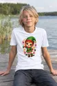 Koszulka z elfem dla chłopca biała słodki styl kawaii, zdjęcie 8