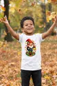 Koszulka z krasnalem dla chłopca biała pixel art z gwiazdkami, zdjęcie 5