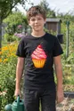 Koszulka z muffinką dla chłopca czarna z kolorowych kropek, zdjęcie 8