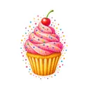 Koszulka z muffinką dla chłopca biała z kolorowych kropek, zdjęcie 2