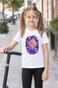 Koszulka ze słodyczami dla dziewczynki biała cupcake wśród gwiazd, zdjęcie 6