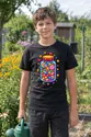 Koszulka ze słodyczami dla chłopca czarna retro pixel art, zdjęcie 8