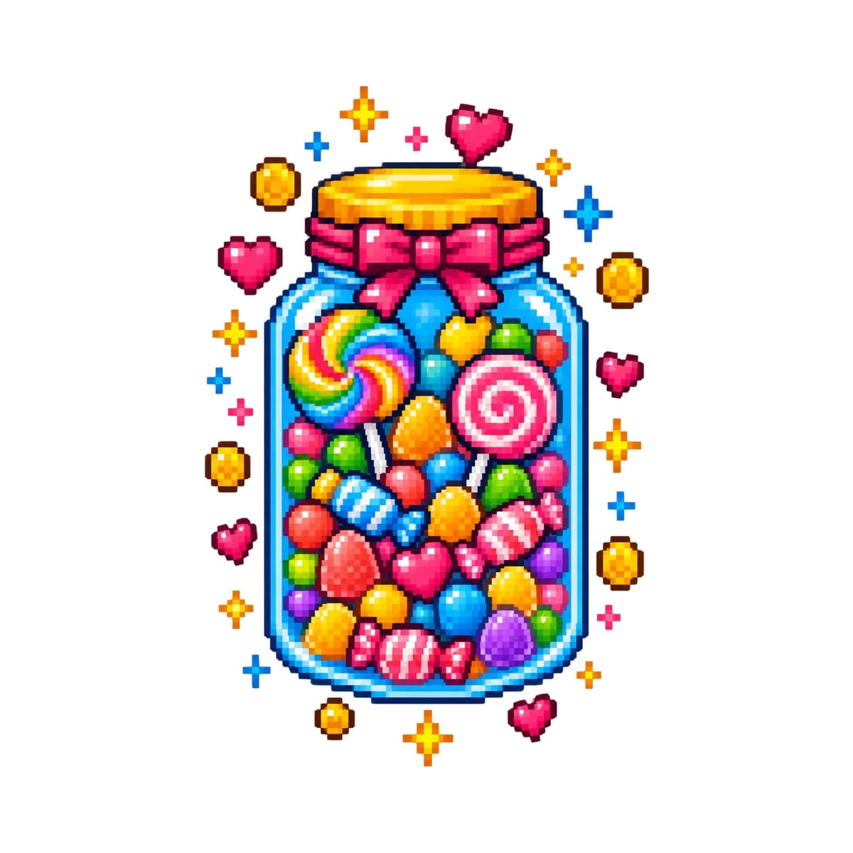 Koszulka ze słodyczami dla chłopca biała retro pixel art, zdjęcie 2
