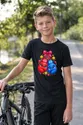 Koszulka z boksem dla chłopca czarna słodki styl kawaii, zdjęcie 3