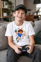 Koszulka z piłką ręczną pixel art dla chłopca biała, zdjęcie 7