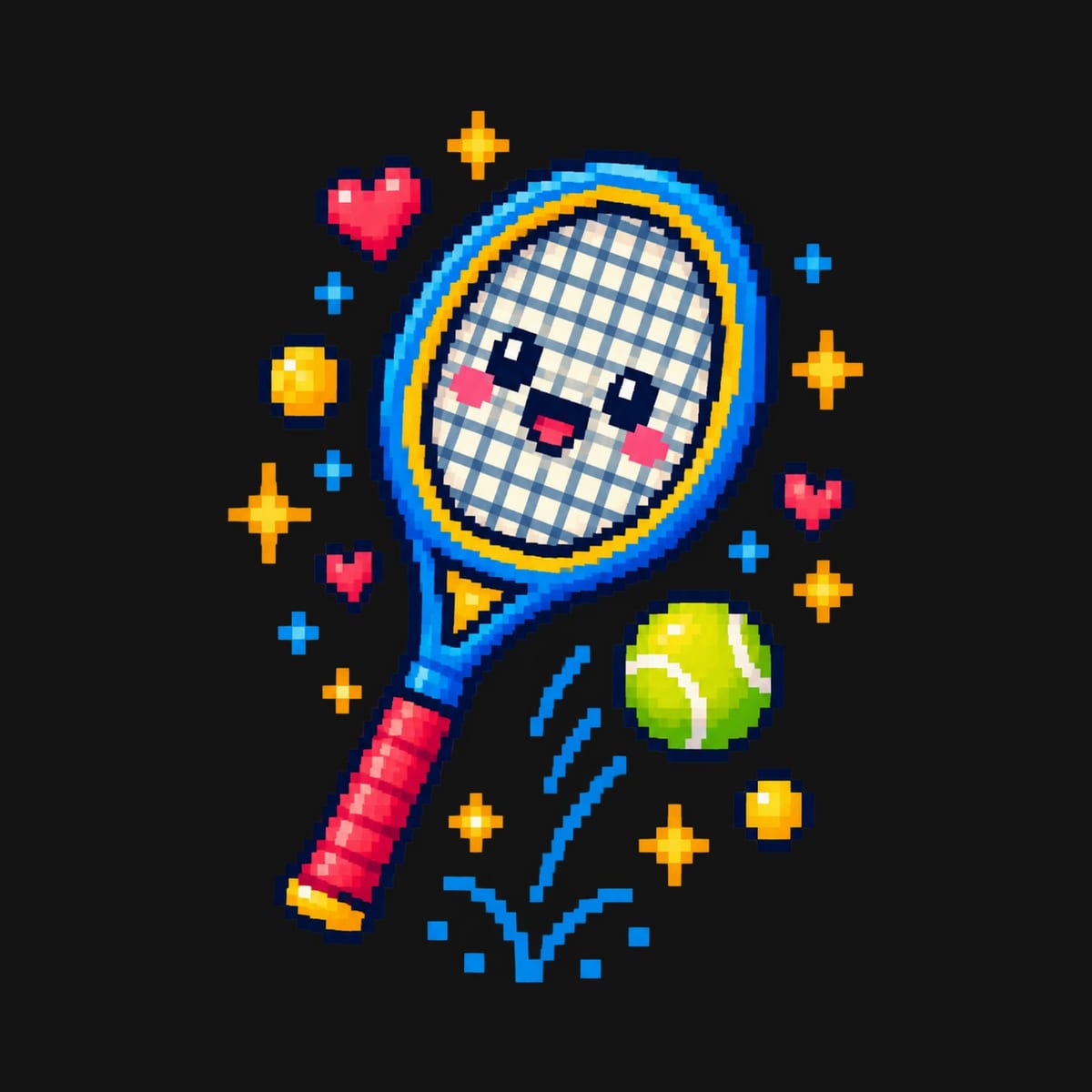 Koszulka z rakietą tenisową pixel art dla chłopca czarna dla dzieci, zdjęcie 2