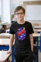Koszulka z rękawicami bokserskimi dla chłopca czarna kosmiczny motyw, zdjęcie 5