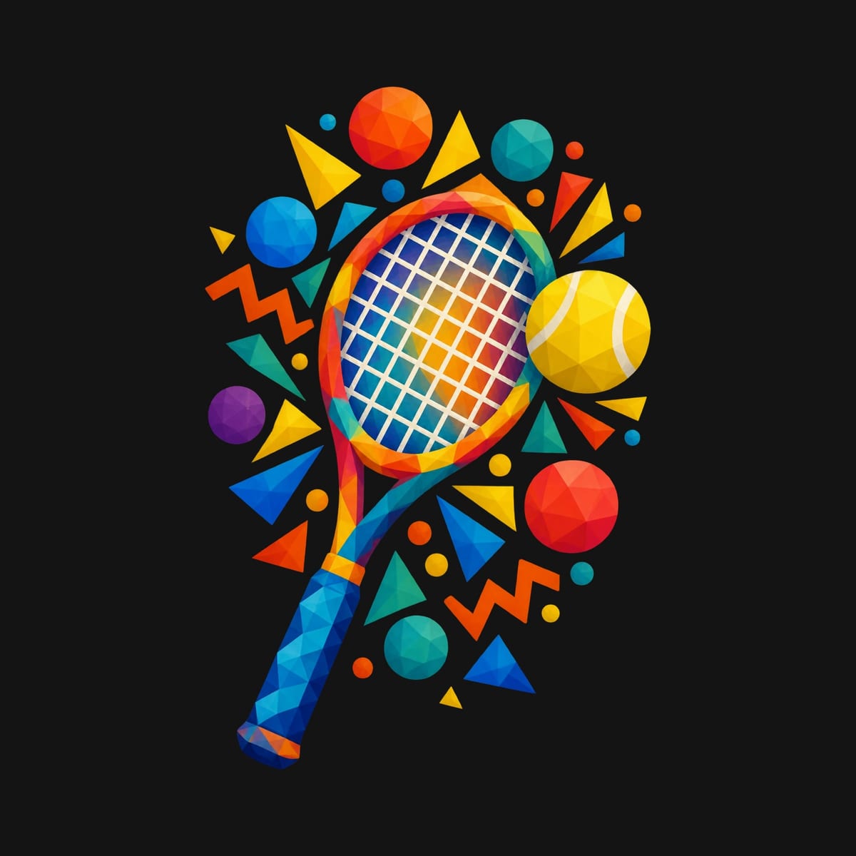 Koszulka tenis geometryczny dla dziewczynki czarna geometryczne kształty, zdjęcie 2