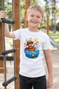 Koszulka z wędkarzem pixel art dla chłopca biała dla dzieci, zdjęcie 5