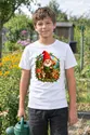 Koszulka z gnomem w okrągłej scenie dla chłopca biała, zdjęcie 8