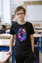 Koszulka z ninja w kosmosie dla chłopca czarna kosmiczne tło, zdjęcie 5