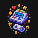 Koszulka z konsolą dla chłopca czarna pixel art w stylu retro gier, zdjęcie 2