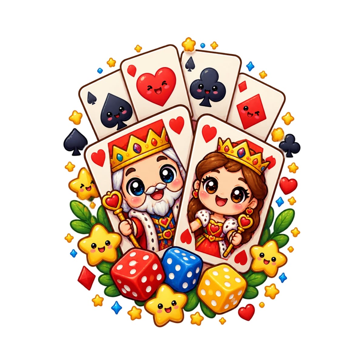 Koszulka z kartami do gry dla dziewczynki biała słodki kawaii, zdjęcie 2