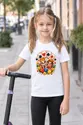 Koszulka z kartami do gry dla dziewczynki biała słodki kawaii, zdjęcie 5