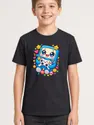 Koszulka z konsolą dla chłopca czarna słodki kawaii styl, zdjęcie 1