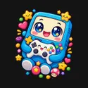 Koszulka z konsolą dla chłopca czarna słodki kawaii styl, zdjęcie 2
