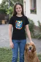 Koszulka z konsolą dla dziewczynki czarna słodki kawaii styl, zdjęcie 3