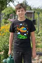 Koszulka dziecięca z helikopterem ratunkowym dla chłopca czarna pixel art, zdjęcie 8