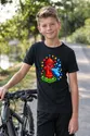 Koszulka z hydrantem pixel art dla chłopca czarna w stylu gry, zdjęcie 3
