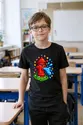 Koszulka z hydrantem pixel art dla chłopca czarna w stylu gry, zdjęcie 4