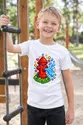 Koszulka z hydrantem pixel art dla chłopca biała w stylu gry, zdjęcie 4
