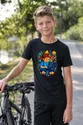 Koszulka z programistą geometryczna dla chłopca czarna styl geo, zdjęcie 3