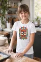Koszulka z karuzelą ludową dla dziewczynki biała ludowa wycinanka, zdjęcie 3
