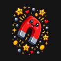 Koszulka z magnesem pixel art dla chłopca czarna styl pixel art, zdjęcie 2