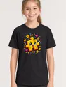 Koszulka z puzzlami dla dziewczynki czarna pixel art, zdjęcie 1