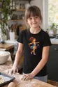 Koszulka z hula hoop kolorowa dla dziewczynki czarna z kropek, zdjęcie 5